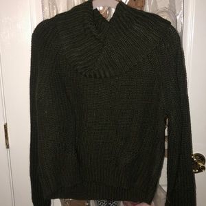 dark green sweater